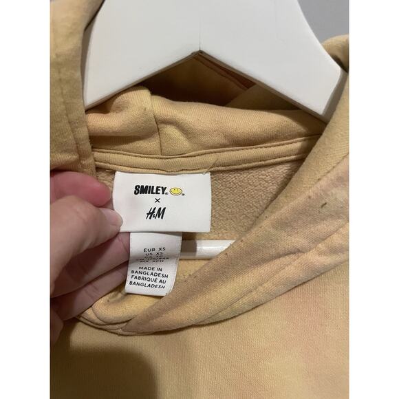 Smiley x H&M Hoodie OVERSIZED‎ fit hoodie printed sweatshirt hoodie XS - Picture 5 of 7